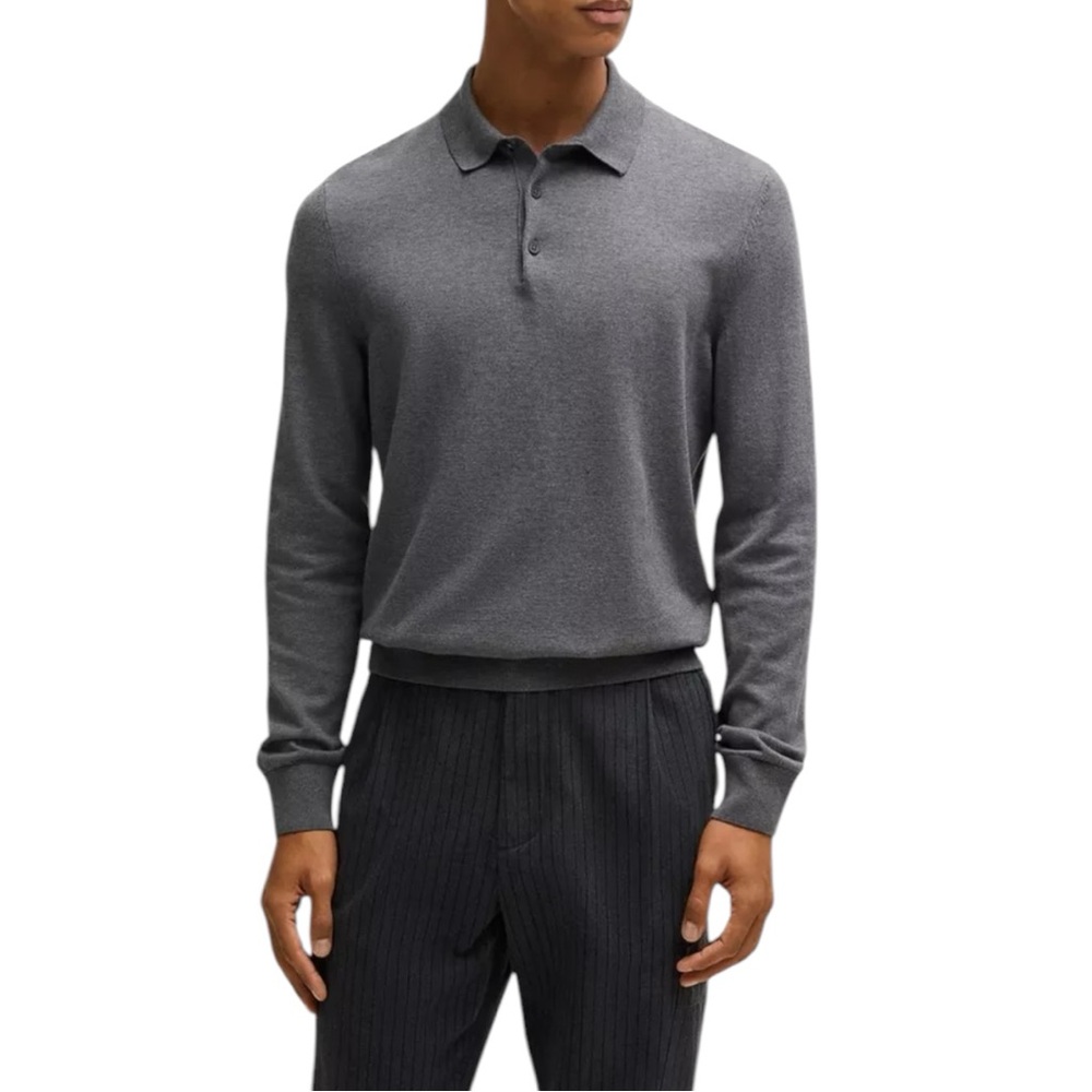 Grey knitted Massimo Dutti Button Down Shirt (L)